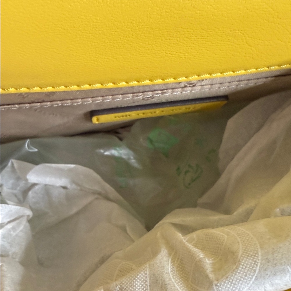 Michael Kors Golden Yellow Quilted Crossbody Bag - Picture 5 of 5